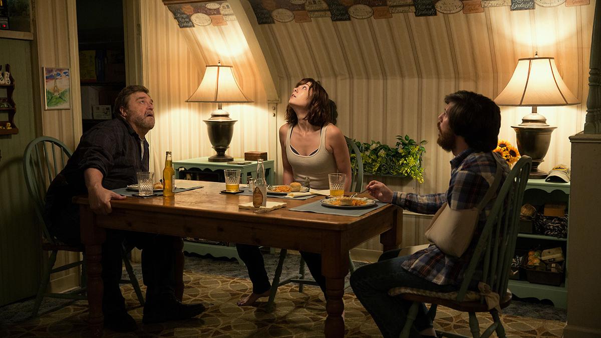 John Goodman as Henry; Mary Elizabeth Winstead as Michelle; and John Gallagher Jr. in 10 CLOVERFIELD LANE; by Paramount class="wp-image-68600" 